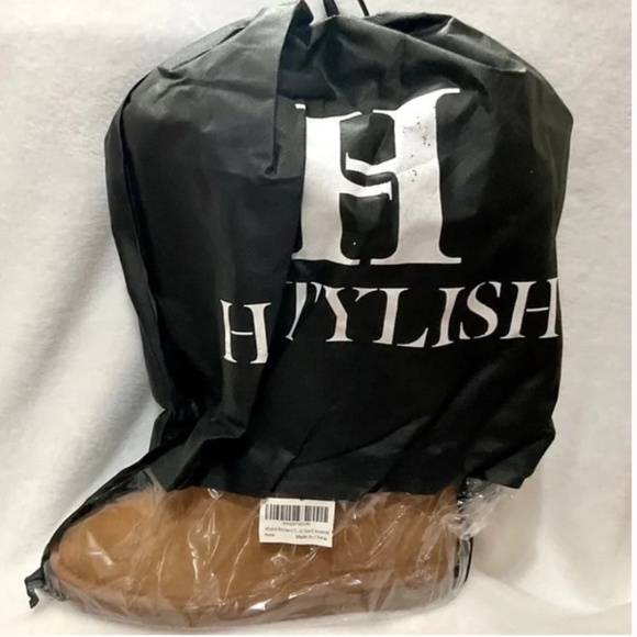 HStylish Gray Slip On Calf High Fur-Lined Waterproof Winter Snow Boots - Picture 15 of 16